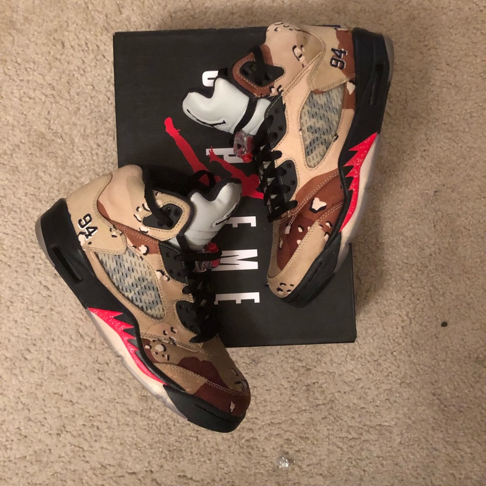 100% AUTHENTIC AIR JORDAN 5 SUPREME DESERT CAMO